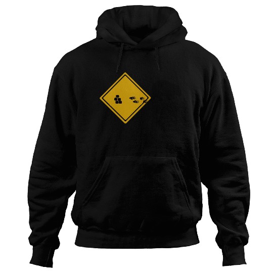 Wombat Poop Cubes Road Sign Hoodies