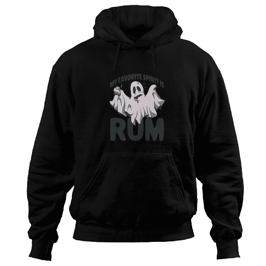 My Favorite Spirit Is Rum Halloween Rum Ghost Hoodies