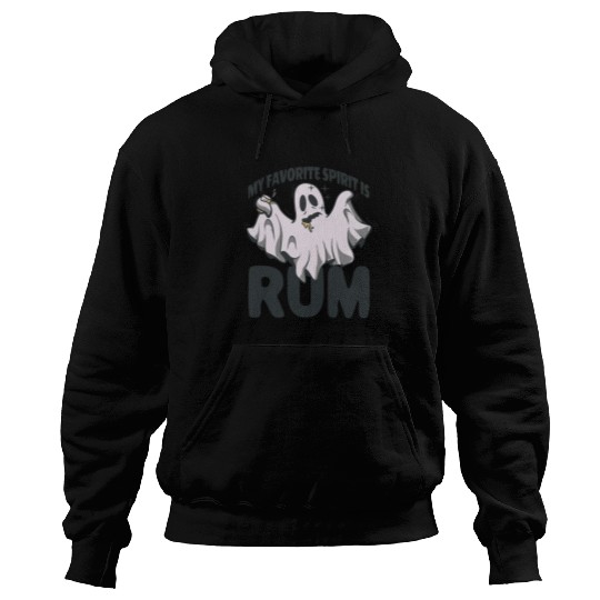 My Favorite Spirit Is Rum Halloween Rum Ghost Hoodies