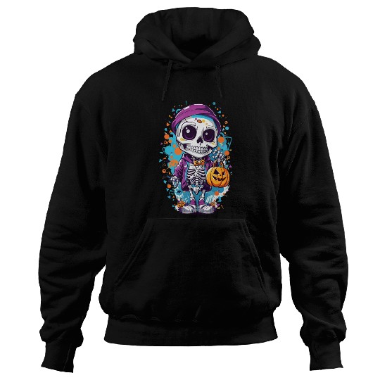 Halloween fantasy skeleton Hoodies