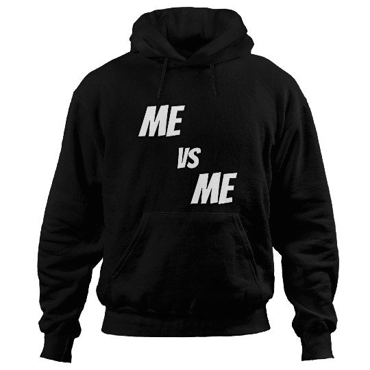 Me vs Me (white) Hoodies