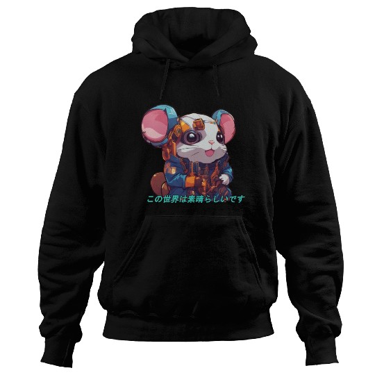 R3d DataHam // Cyberpunk Hamster Hoodies