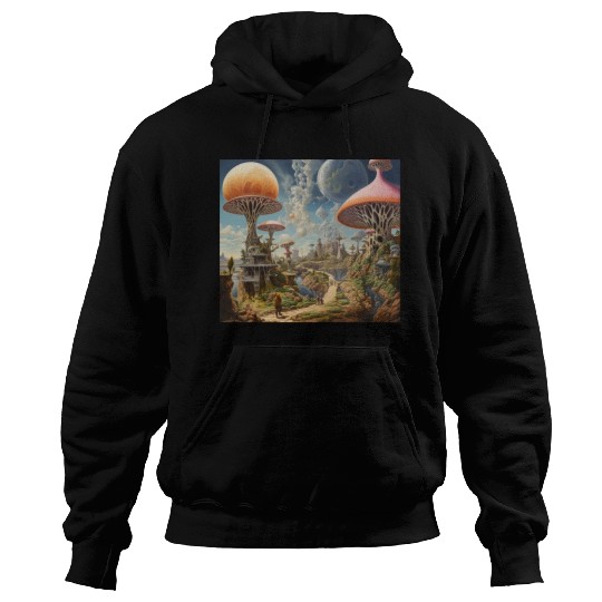 Fantasy Land Graphic Art Print Hoodies