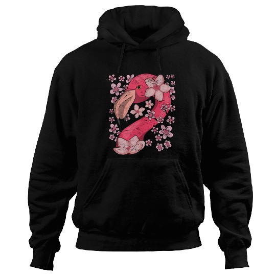 Cherry Blossom Bird Gift Sakura Pink Flamingo Hoodies