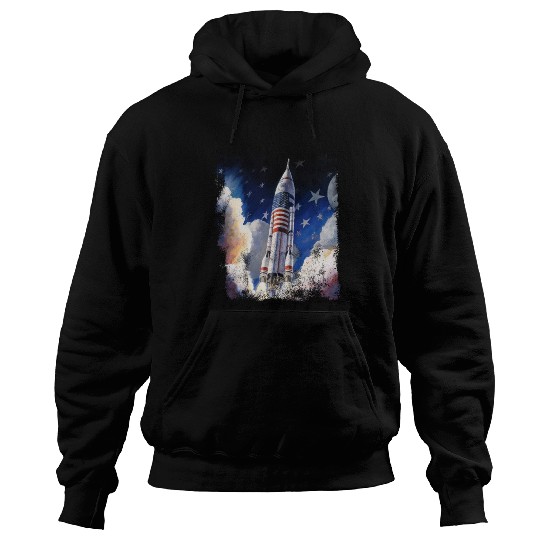 Patriotic Starship US Astronauts Stars and Stripes Hoodies
