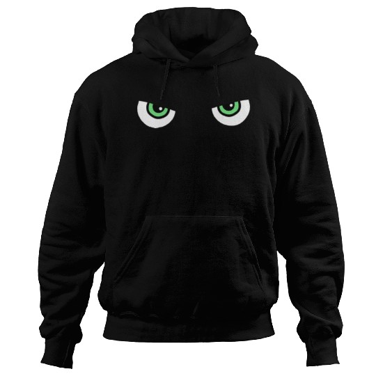 Black Cat Green Eyes | Halloween Cat Lovers Gift Hoodies