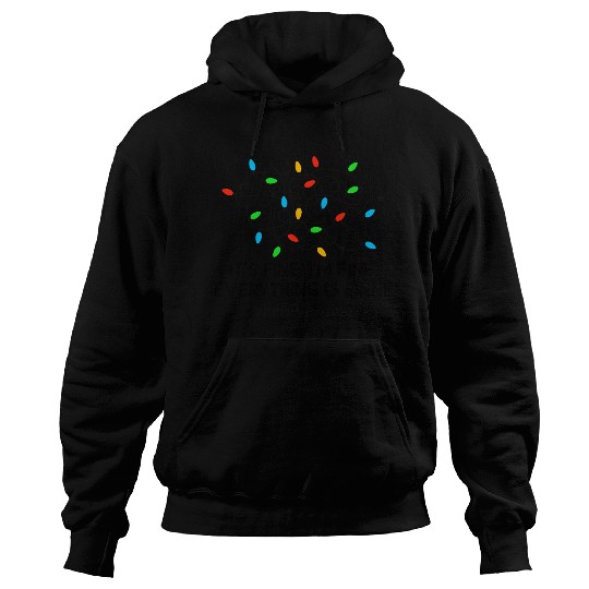 Everything Is Fine Christmas Lights Ela Teacher Hoodies