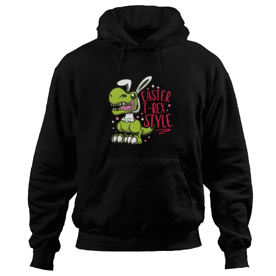 Easter T-rex Dinosaur Easter Funny T-rex Easter Hoodies