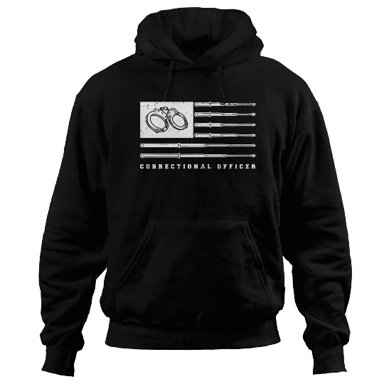 USA Flag correctional officer Hoodies