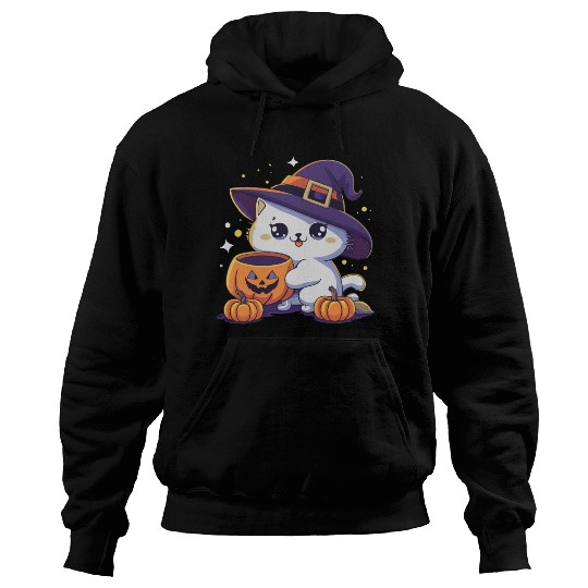 Cute Cat Halloween 3 Hoodies