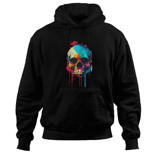 Psychedelic skull meltdown Hoodies