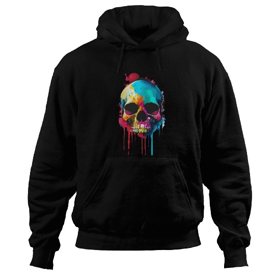 Psychedelic skull meltdown Hoodies