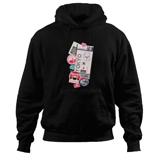 Tokyo Air Ticket Boarding Pass Plane Japan Travel Hoodies