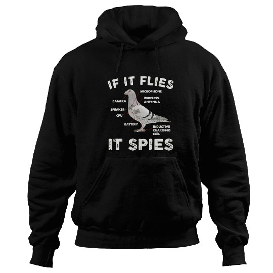 If It Flies It Spies Pigeon Anatomy Bird Aren Hoodies