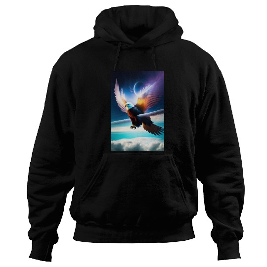 "Embrace Transformation: Crystal Eagle Design" Hoodies