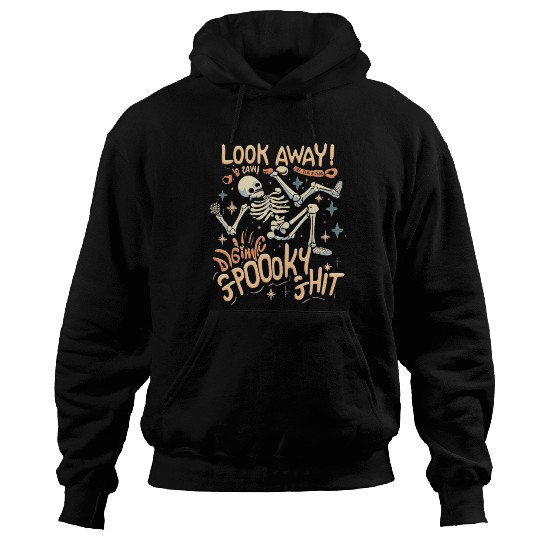 Spooky Shit Skeleton Girl in Arm Halloween Hoodies