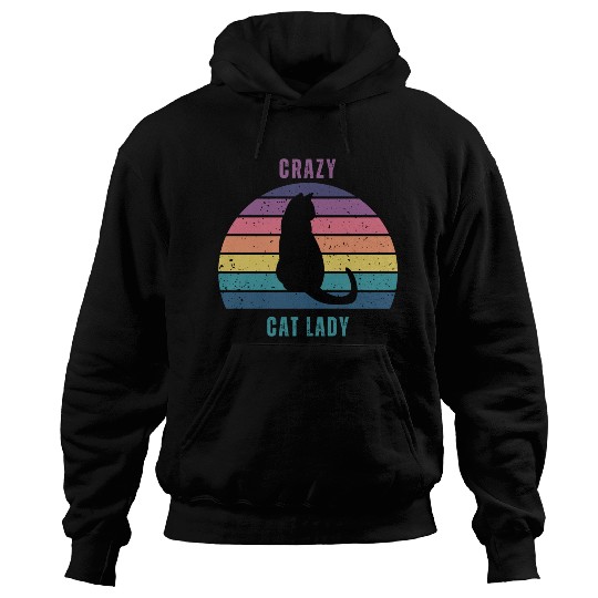 crazy cat lady Hoodies