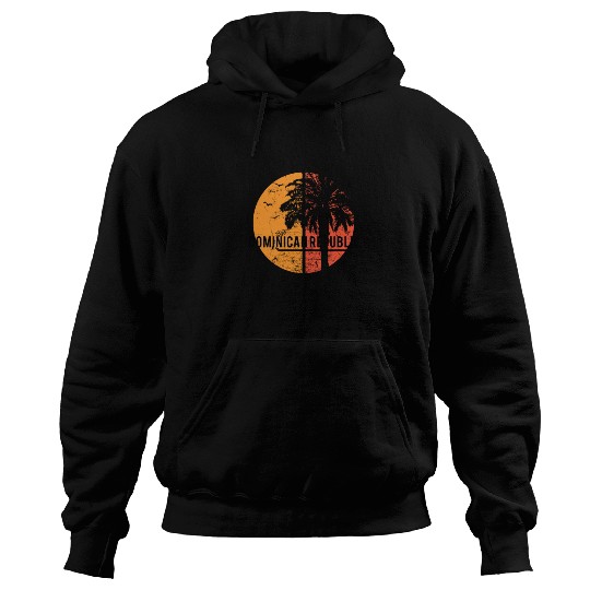 Artistic Dominican Republic Cool Palm Tree Hoodies