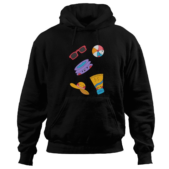 Cute Summer Pool Party Sticker Pack Hoodies