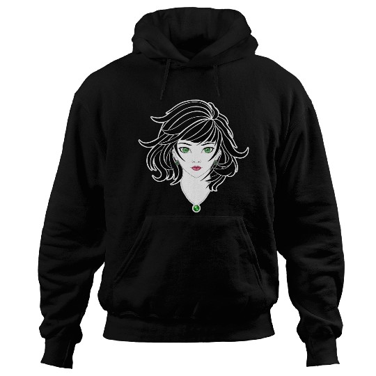 Gothic anime girl with pretty jewelry Hoodies