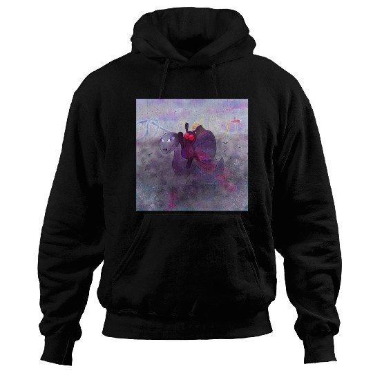 Mothman and Bessie the Lake Erie Monster's Vacay Hoodies