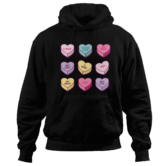 Sassy Anti Valentines Day Conversation Candy Hoodies