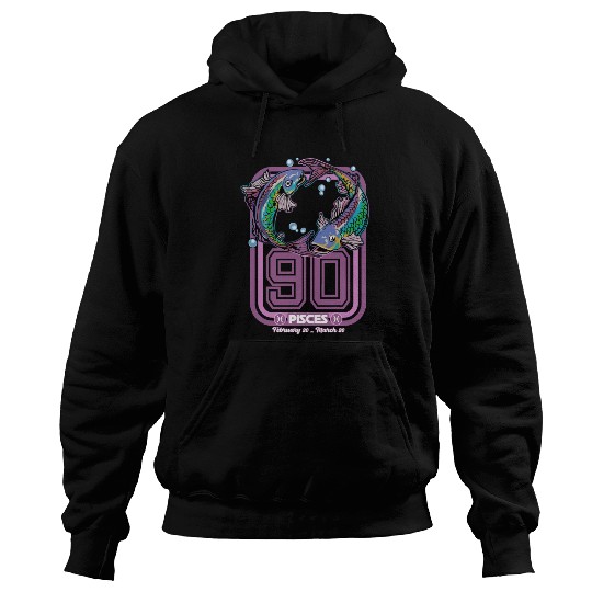 Pisces Born in 1990 Zodiac star sign horoscope Ast Hoodies