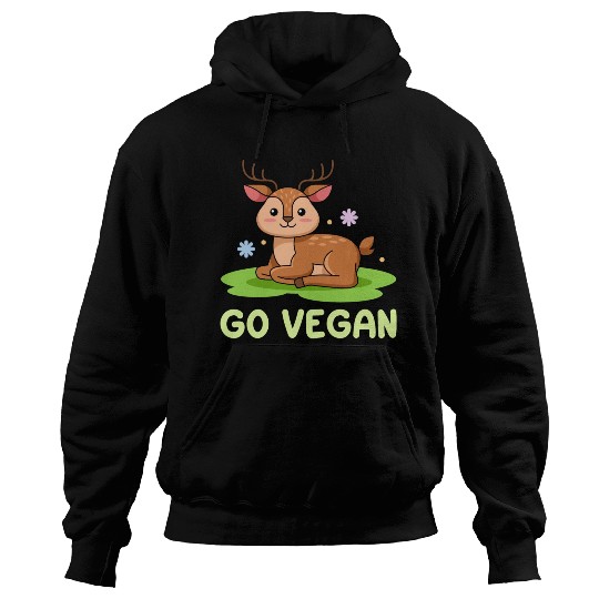 Deer Design for proud Vegans Hoodies