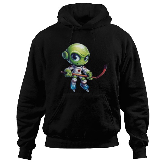Alien hockey player Hoodies