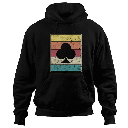 Clubs Playing Card Poker Symbol Hoodies