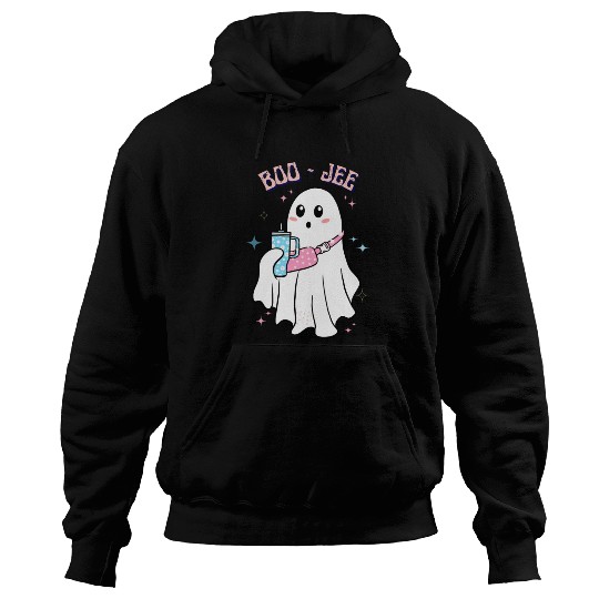 BOO-JEE Spooky Cute Ghost Halloween Costume Design Hoodies