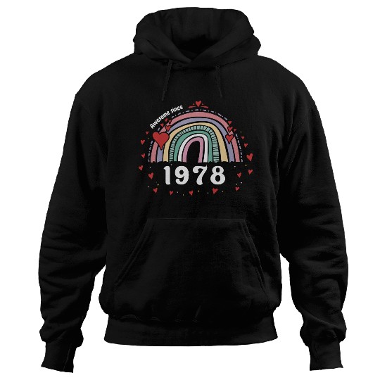 Cute Rainbow Awesome 1978 - 45th Birthday w/ Hoodies