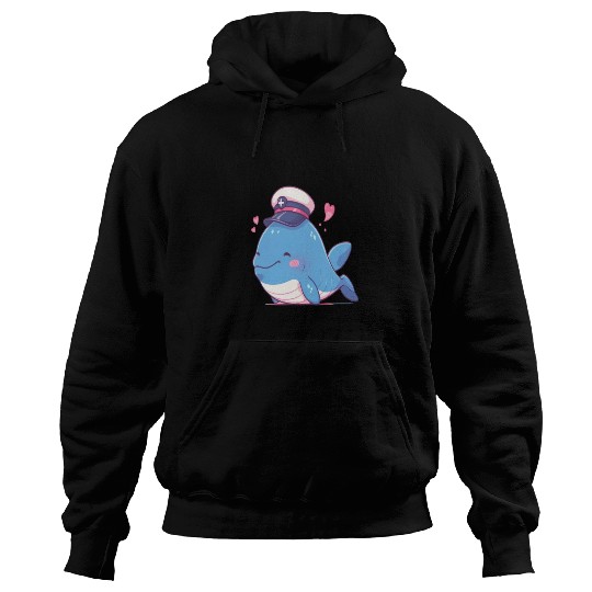 Whale Sailor Cap Boat Captain Cap Boating Whale Hoodies