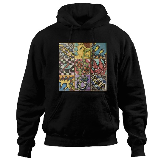 Hand painted wooden squares art by KateToxin Hoodies