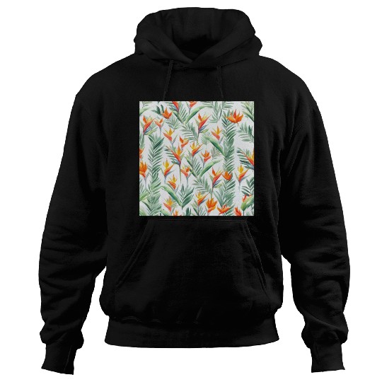 Retro Heliconia Hoodies