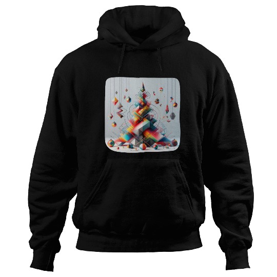 Geometric Christmas tree Hoodies