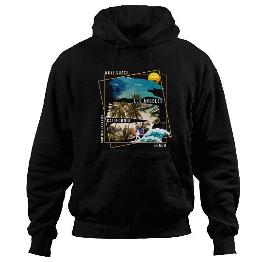 West Coast Los Angeles California Beach Hoodies