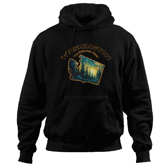Washington Wildlife - evergreen Hoodies