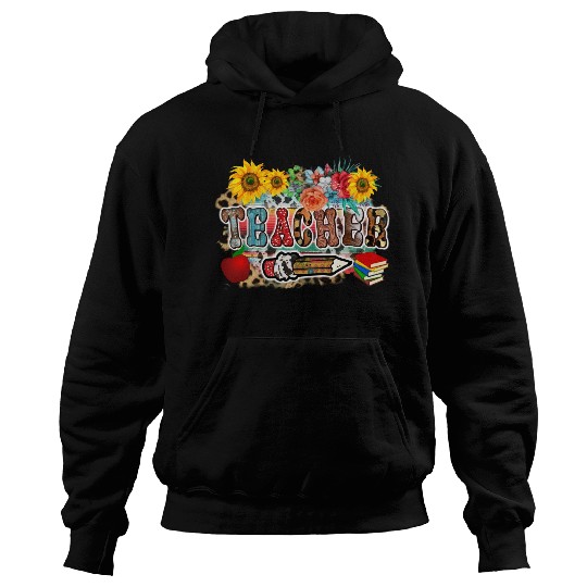Retro Wildflower Teacher Hoodies
