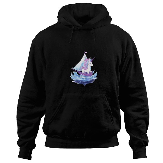 Ice Sailing Unicorn Ice Sailor Ice Boating Hoodies