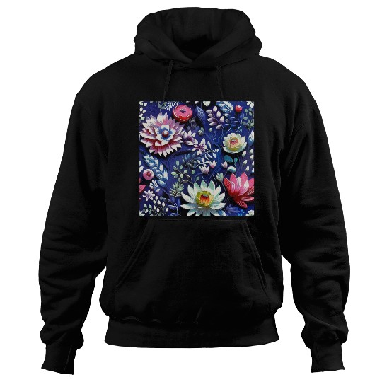 Midnight Floralscape Hoodies