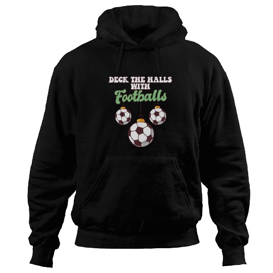 Football Player Coach Christmas Balls Deck The Hoodies