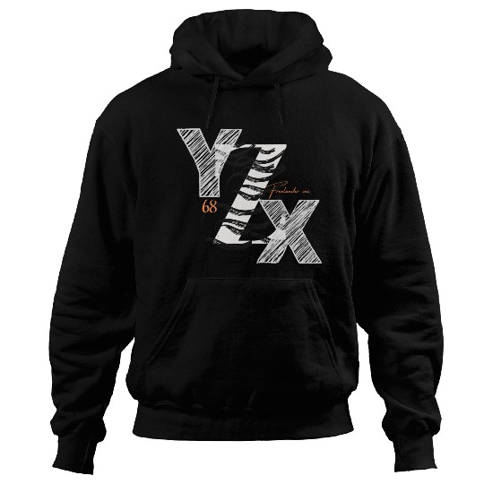 YZX lettering graphic Hoodies