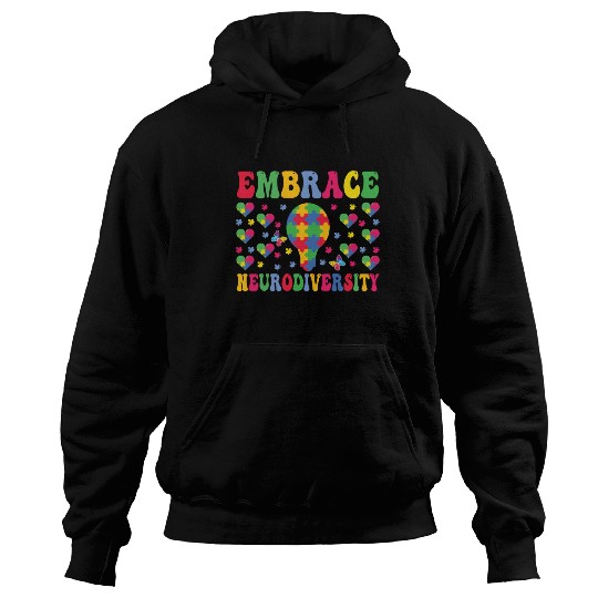 embrace neurodiversity - Embrace ADHD Autism ASD Hoodies