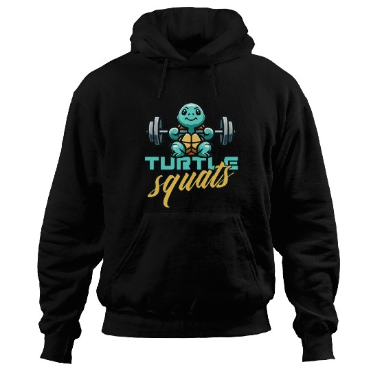 Turtle squats funny gym animals Hoodies