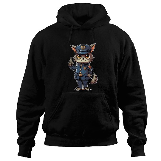 Cat Police Officer Sheriff Cop Enforcer Cat Hoodies