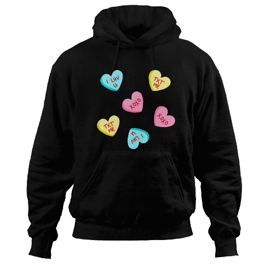Sweet Candy Hearts Valentines Day Hoodies