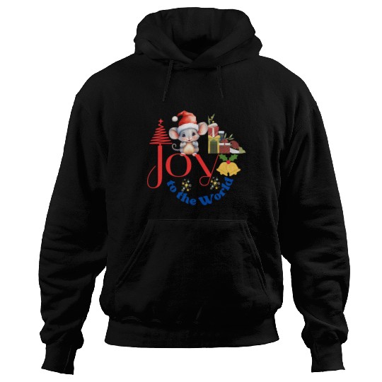 Joy to the World Christmas combination art white Hoodies