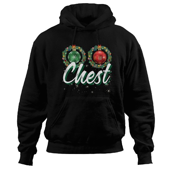 Chest Nuts Christmas Couple Funny Matching Hoodies