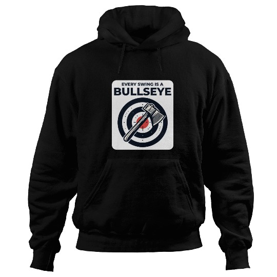 Axe Throwing Axe Thrower Lumberjack Funny Bullseye Hoodies